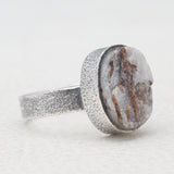 Raw Uncut Astrophyllite Silver Rings