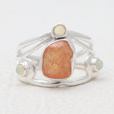 Fanta Garnet Silver Rings