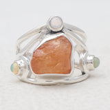 Fanta Garnet Silver Rings