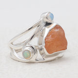 Fanta Garnet Silver Rings