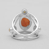 Fanta Garnet Silver Rings