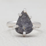 Raw Aquamarine Silver Rings