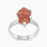 Raw Aquamarine Silver Rings