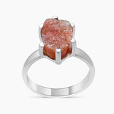 Raw Aquamarine Silver Rings