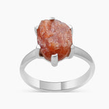 Raw Aquamarine Silver Rings