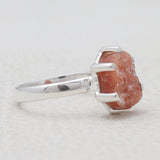 Raw Aquamarine Silver Rings