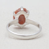 Raw Aquamarine Silver Rings