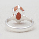 Raw Aquamarine Silver Rings