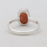 Rough Sunstone Silver Rings