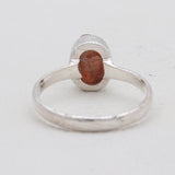 Rough Sunstone Silver Rings