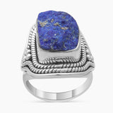 Natural Pink Rose Quartz Silver Rings