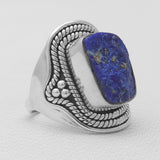 Natural Pink Rose Quartz Silver Rings