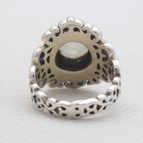 Rainbow Moonstone Silver Rings