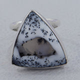 Dendritic Opal Silver Ring