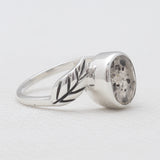 Natural Singing Quartz Silver Rings