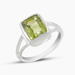 Natural Garnet Silver Rings