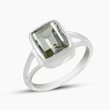 Natural Garnet Silver Rings