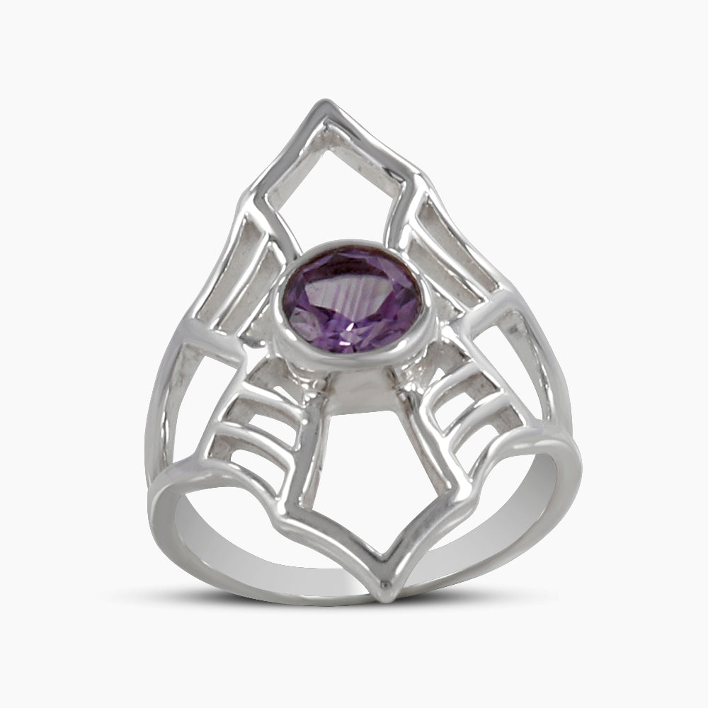 925 Sterling Silver Amethyst Ring