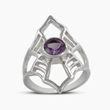 925 Sterling Silver Amethyst Ring