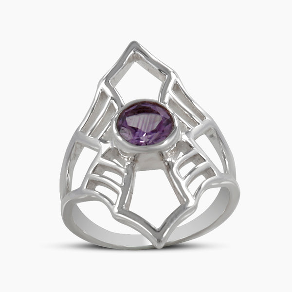 925 Sterling Silver Amethyst Ring