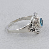 Natural Garnet Silver Rings