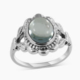 Green Amethyst Silver Rings