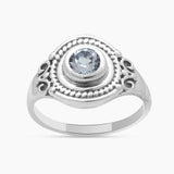 Natural Garnet Silver Rings