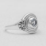 Natural Garnet Silver Rings