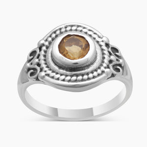 925 Sterling Silver Citrine Rings