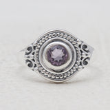 Natural Garnet Silver Rings