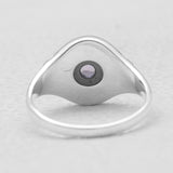 Natural Garnet Silver Rings