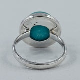 Green Amazonite  Silver Ring