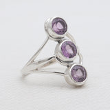 Purple Amethyst Silver Designer Rings