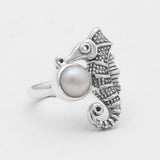 Pearl Silver Rings