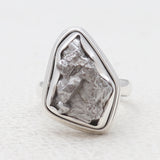925 Sterling Silver Raw Meteorite Rings