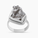925 Sterling Silver Raw Meteorite Rings