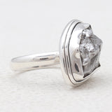 925 Sterling Silver Raw Meteorite Rings