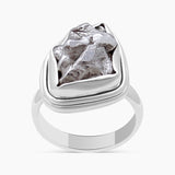 925 Sterling Silver Raw Meteorite Rings