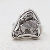 925 Sterling Silver Raw Meteorite Rings