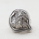 925 Sterling Silver Raw Meteorite Rings