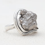 925 Sterling Silver Raw Meteorite Rings