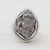 925 Sterling Silver Raw Meteorite Rings