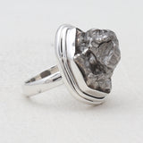 925 Sterling Silver Raw Meteorite Rings