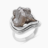 925 Sterling Silver Raw Meteorite Rings