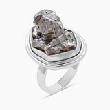 925 Sterling Silver Raw Meteorite Rings