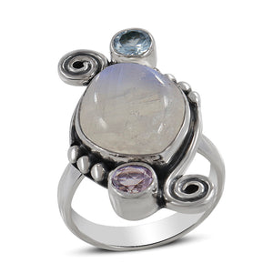 Rose Quartz 925 Sterling Silver Ring