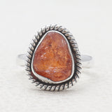 925 Silver Fanta Garnet Rings