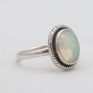 Ethiopian Opal Sterling Silver Rings