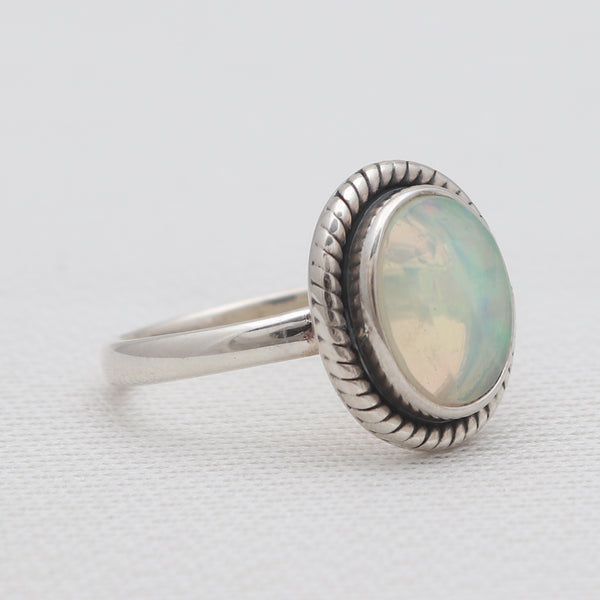 Ethiopian Opal Sterling Silver Rings