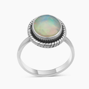 Ethiopian Opal Sterling Silver Rings